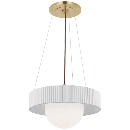 Arena LED Chandelier in Hand-Rubbed Antique Brass and White Glass (268|WS 5000HAB/WHT-WG)