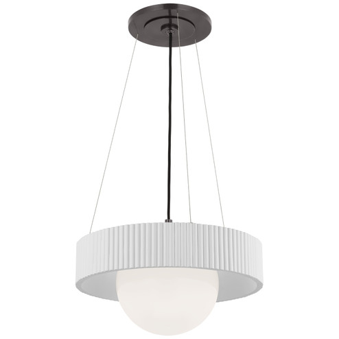 Arena LED Chandelier in Bronze and White Glass (268|WS 5000BZ/WHT-WG)