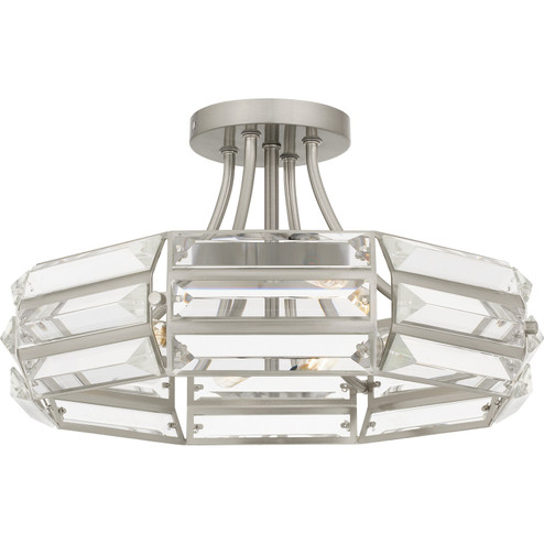 Quoizel Semi-Flush Mount Four Light Semi Flush Mount in Brushed Nickel (10|QSF6209BN)