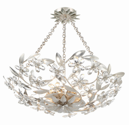 Marselle Six Light Semi Flush Mount in Antique Silver (60|MSL-306-SA_CEILING)