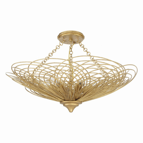 Doral Six Light Semi Flush Mount in Renaissance Gold (60|DOR-B7706-RG_CEILING)