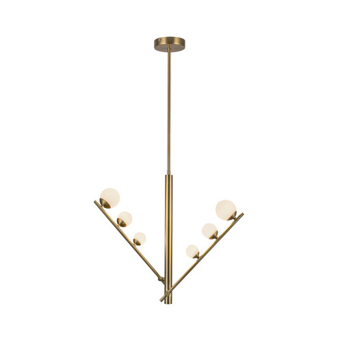 Cypress LED Pendant in Brushed Gold/Opal Glass (347|PD55520-BG/OP)