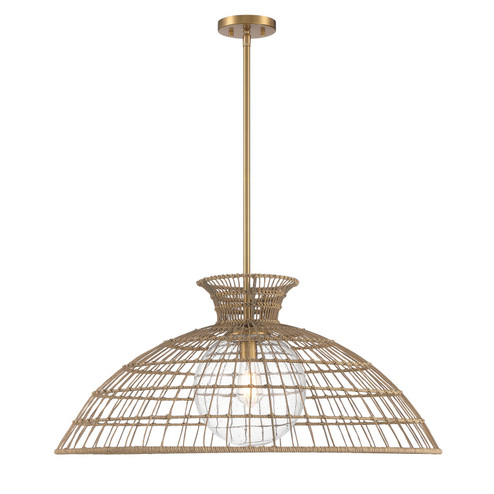 Lanai One Light Pendant in Warm Brass (51|7-6427-1-322)