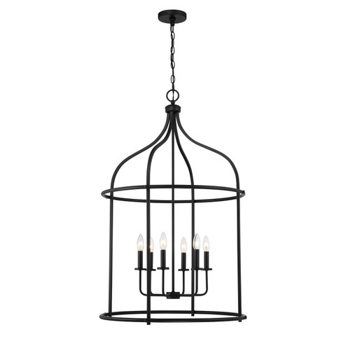 Brookstone Six Light Pendant in Matte Black (51|3-7388-6-89)