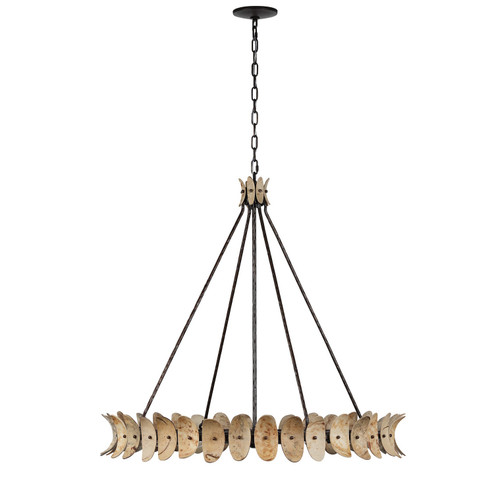 Monarch Eight Light Chandelier in Champagne Mist with Coconut Shell (51|1-8124-8-26)