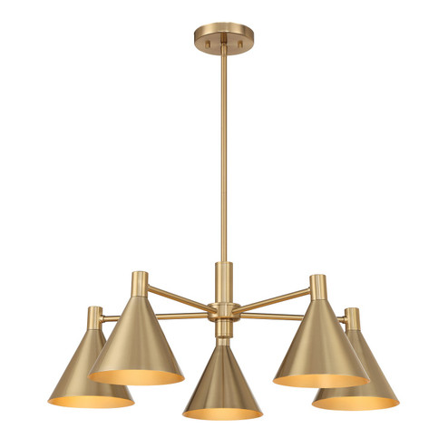 Pharos Five Light Chandelier in Noble Brass (51|1-8004-5-127)