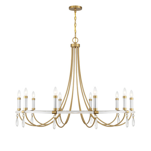 Mayfair Ten Light Chandelier in Warm Brass and Chrome (51|1-7712-10-195)