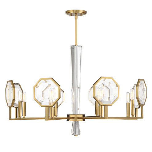 Leighton Eight Light Chandelier in Warm Brass (51|1-2218-8-322)