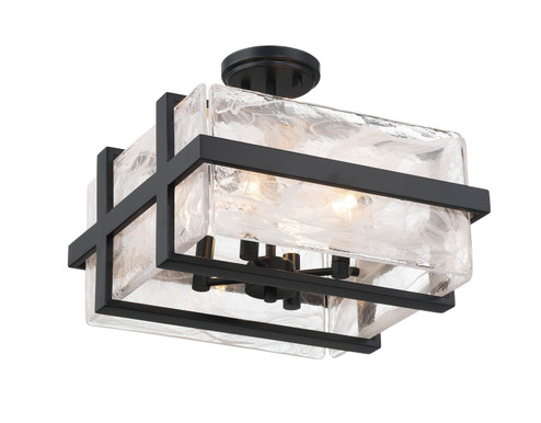 Cloud Break Four Light Semi Flush Mount in Coal (7|3616-66A)