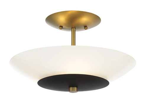 Bax Three Light Flush Mount in Sand Coal & Soft Brass (7|1703-781)