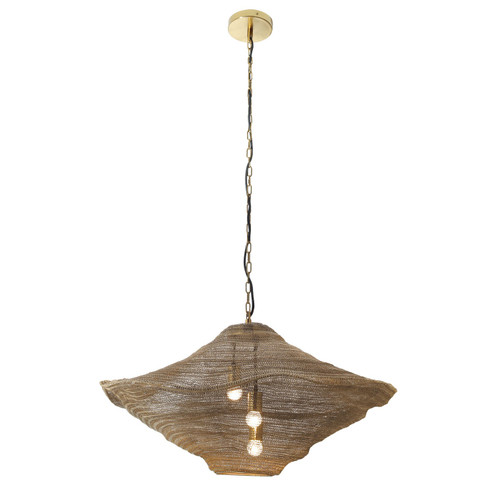 Marseille Three Light Pendant in Brass Antique (29|N1764-752)