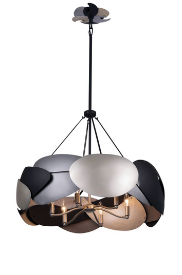 Metalo Misto Six Light Pendant in Coal With Atlas And Midnight S (42|P1334-780)