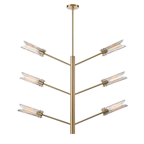 Potomac Six Light Chandelier in Aged Brass (45|H0018-11892)