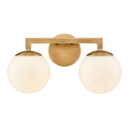 Gillian Two Light Vanity in Natural Brass (45|90081/2)