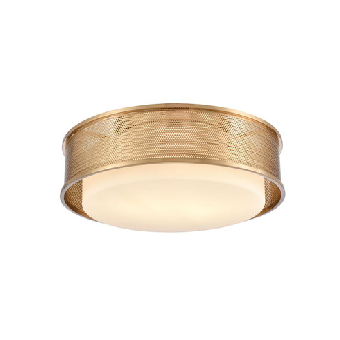 Esteem Two Light Flush Mount in Aged Brass (45|63303/2)