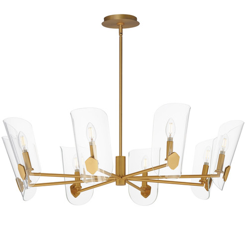 Armory Eight Light Chandelier in Natural Aged Brass (16|32358CLNAB)