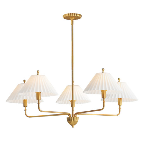 Kismet Five Light Chandelier in Gold Leaf (16|18315SWGL)