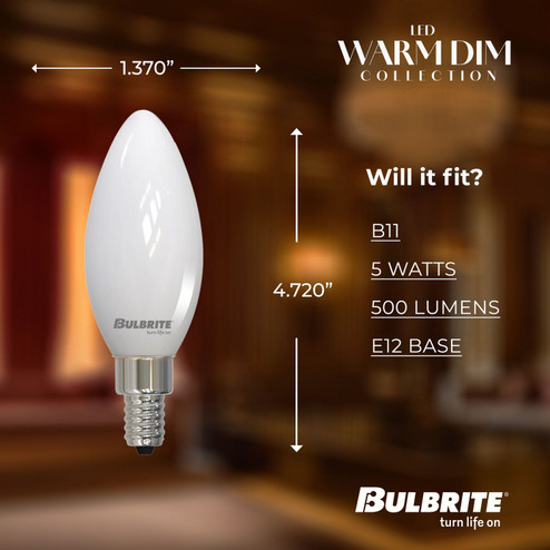 Warm Dim Light Bulb in Milky (427|776401)