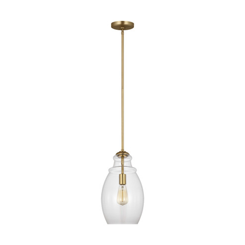 Marino One Light Pendant in Satin Brass (1|P1484SB)