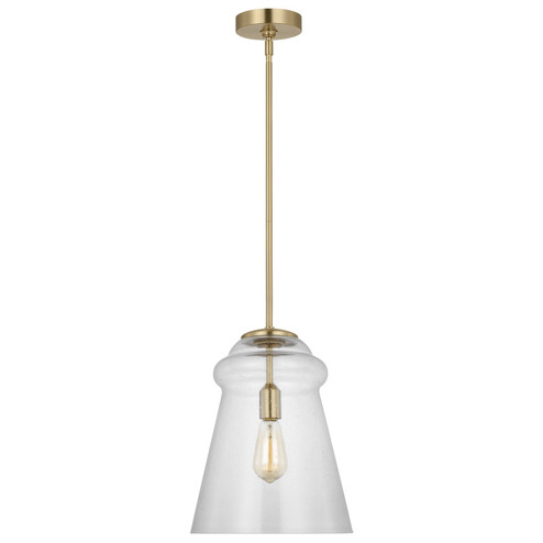 Loras One Light Pendant in Satin Brass (1|P1459SB)