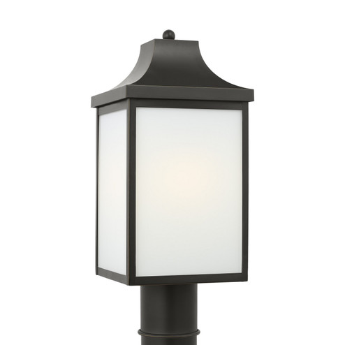Saybrook One Light Post Mount in Antique Bronze (1|GLO1051ANBZ)