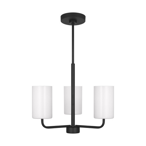 Rhett Three Light Chandelier in Midnight Black (1|GLC1003MBK)