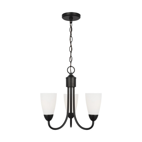 Seville Three Light Chandelier in Midnight Black (1|3120203-112)