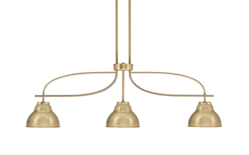 Cavella Three Light Island Pendant in New Age Brass (200|3936-NAB-427-NAB)