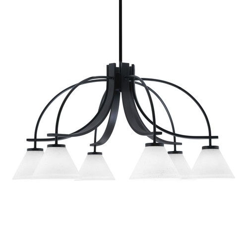 Cavella Six Light Chandelier in Matte Black (200|3926-MB-312) Cavella Six Light Chandelier in Matte Black (200|3926-MB-312)