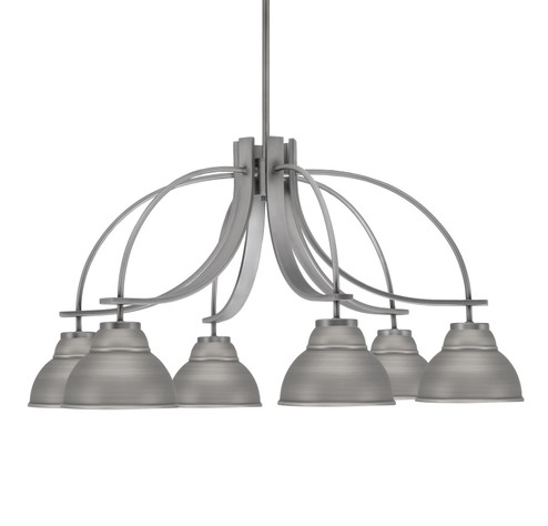 Cavella Six Light Chandelier in Graphite (200|3926-GP-427-GP)