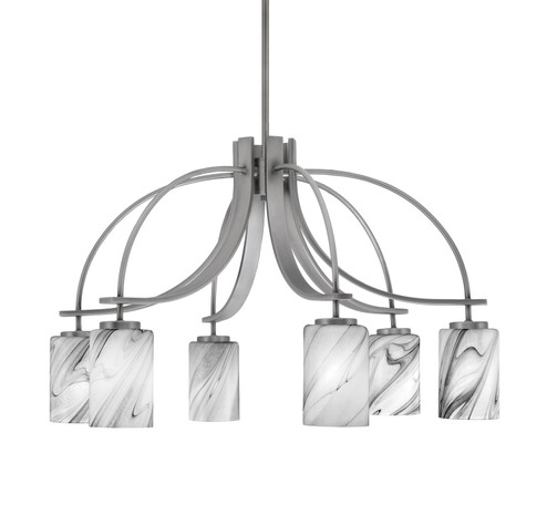 Cavella Six Light Chandelier in Graphite (200|3926-GP-3009)