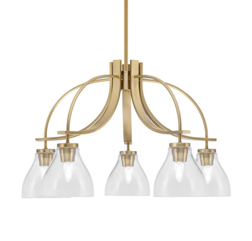 Cavella Five Light Chandelier in New Age Brass (200|3925-NAB-4760)