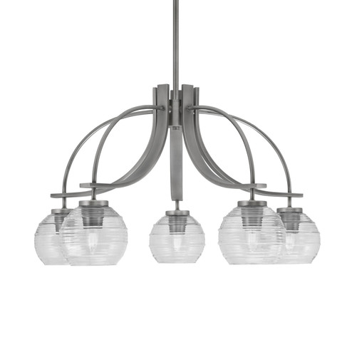 Cavella Five Light Chandelier in Graphite (200|3925-GP-5110)