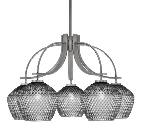 Cavella Five Light Chandelier in Graphite (200|3925-GP-4922)
