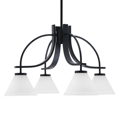 Cavella Four Light Chandelier in Matte Black (200|3924-MB-312)