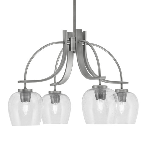 Cavella Four Light Chandelier in Graphite (200|3924-GP-4810)