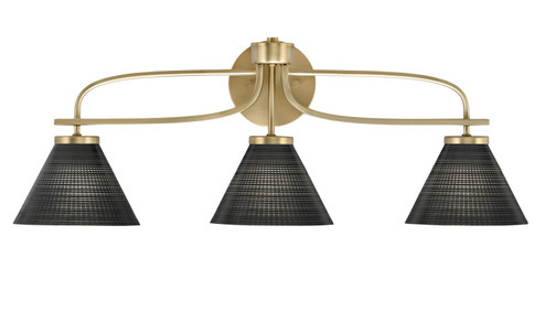 Cavella Three Light Bath Bar in New Age Brass (200|3913-NAB-4059)