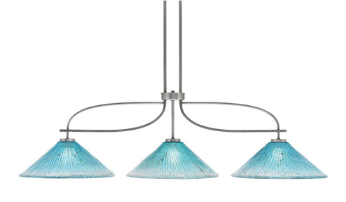 Monterey Three Light Bar in Graphite & Painted Distressed Wood-look (200|2936-GPDW-715)