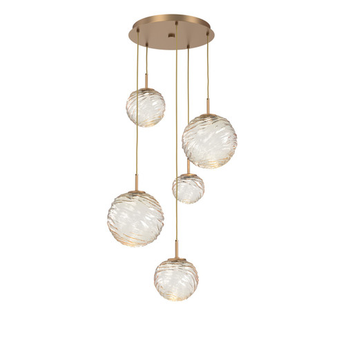 Gaia LED Pendant in Novel Brass (404|CHB0092-05-NB-A-C01-L3)