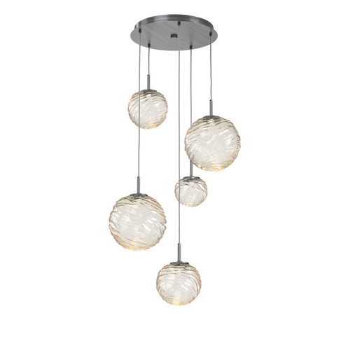 Gaia LED Pendant in Gunmetal (404|CHB0092-05-GM-A-C01-L1)