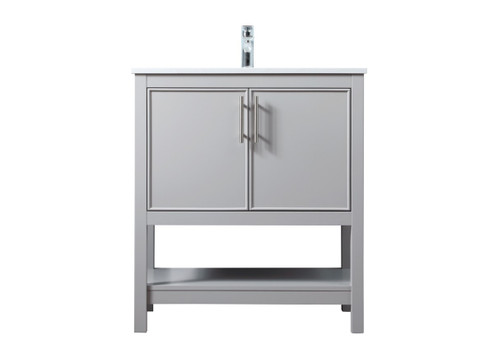 Everett SIngle Bathroom Vanity in Grey (173|VF26630GR)