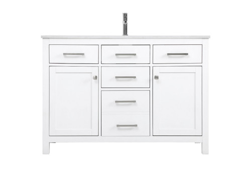 Lewis SIngle Bathroom Vanity in White (173|VF23348WH)