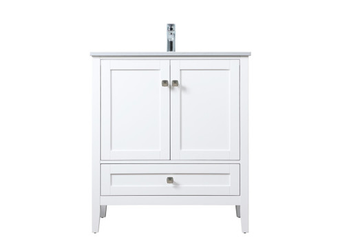 Hamilton SIngle Bathroom Vanity in White (173|VF21130WH)