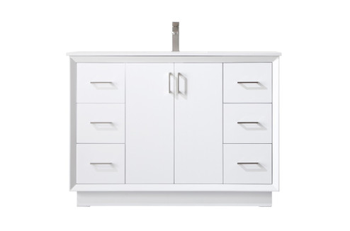 Hayes SIngle Bathroom Vanity in White (173|VF19648WH)