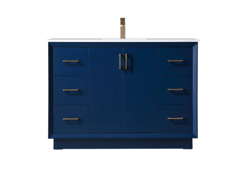 Hayes SIngle Bathroom Vanity in Blue (173|VF19648BL)