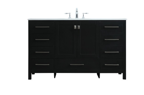 Irene SIngle Bathroom Vanity in Black (173|VF18854BK)