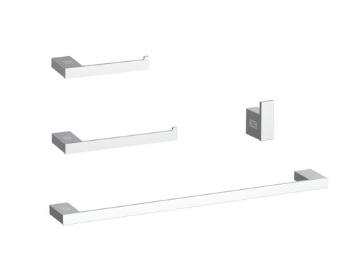 Sofia 4-Piece Bathroom Hardware Set in Chrome (173|HWB-13S4PCH)