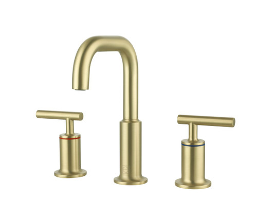Tobias Double Handle Bathroom Faucet in Brushed Gold (173|FAV-1010BGD)
