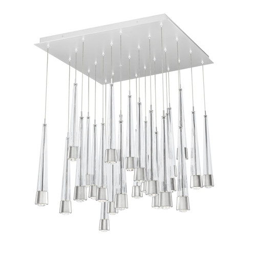 Quill LED Chandelier in Chrome (34|PD-59425S-CH)