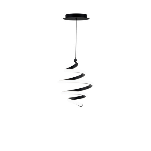 Whirl LED Mini Pendant in Black (34|PD-19408-27-BK)